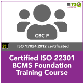 ISO 22301 BCMS Foundation Training Course