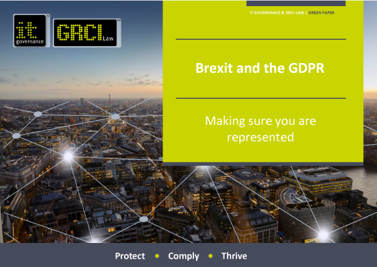 Brexit and the GDPR - Making sure you are represented 