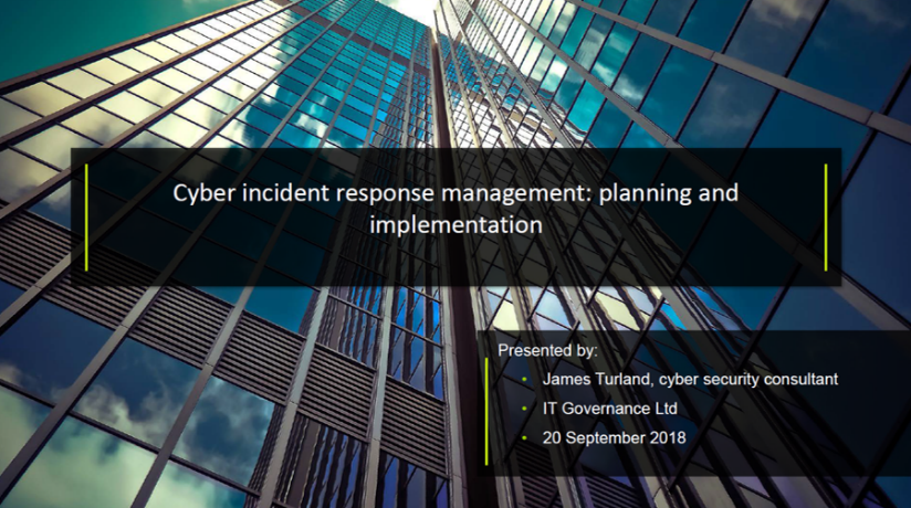 Cyber incident response management: planning and implementation