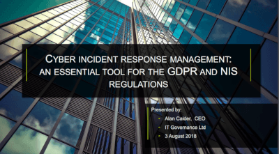 Cyber incident response management: an essential tool for the GDPR and NIS Regulations